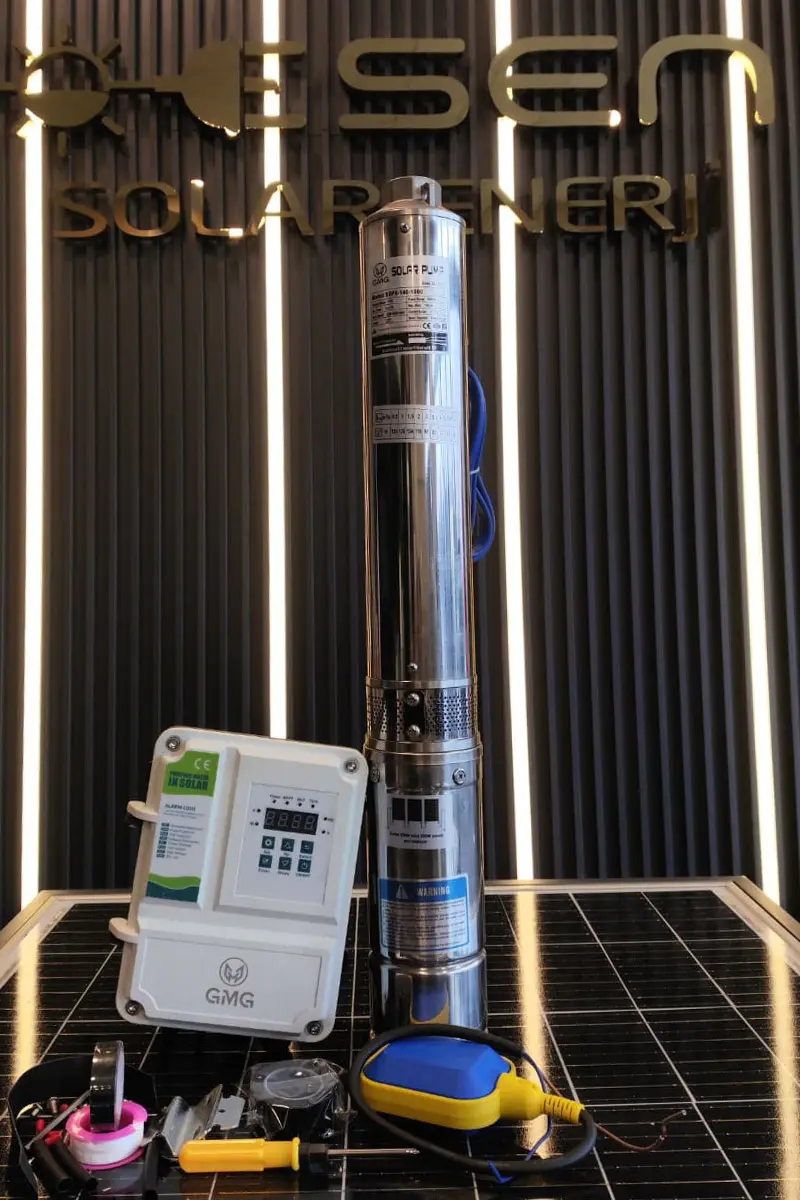 110 Volt 1600 Watt Maks 140 Metre 6 Ton Serisi 4 Inch Fanlı Sürücülü Su Bittiğinde Durma Özelliğine Sahip Şamandıralı Dc Dalgıç Pompa-detail