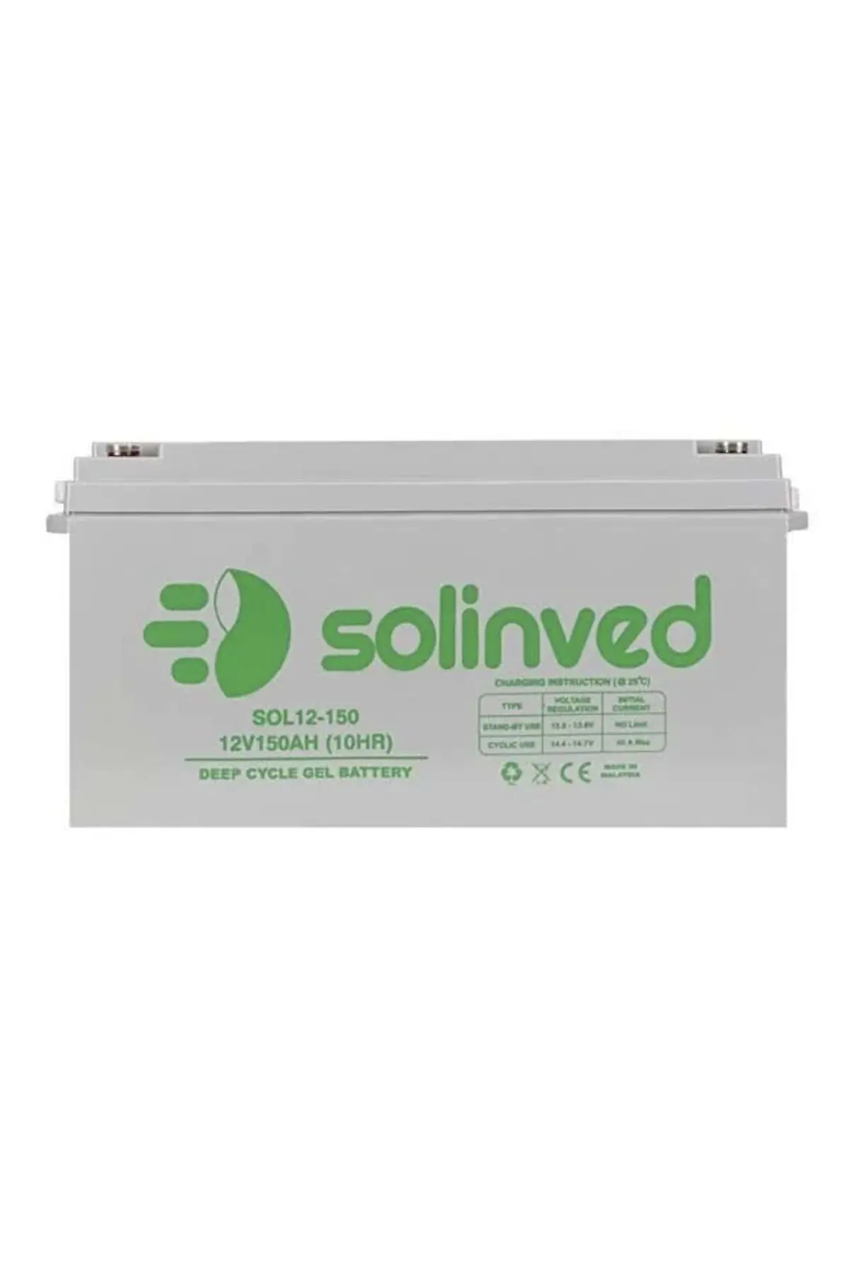 150 AH JEL AKÜ 12V SOLİNVED