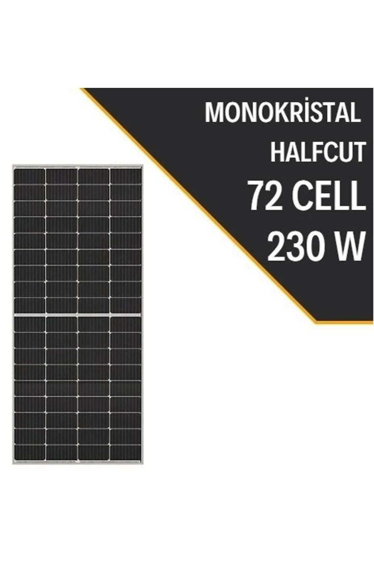 230 Watt Half Cut Monokristal Güneş Paneli