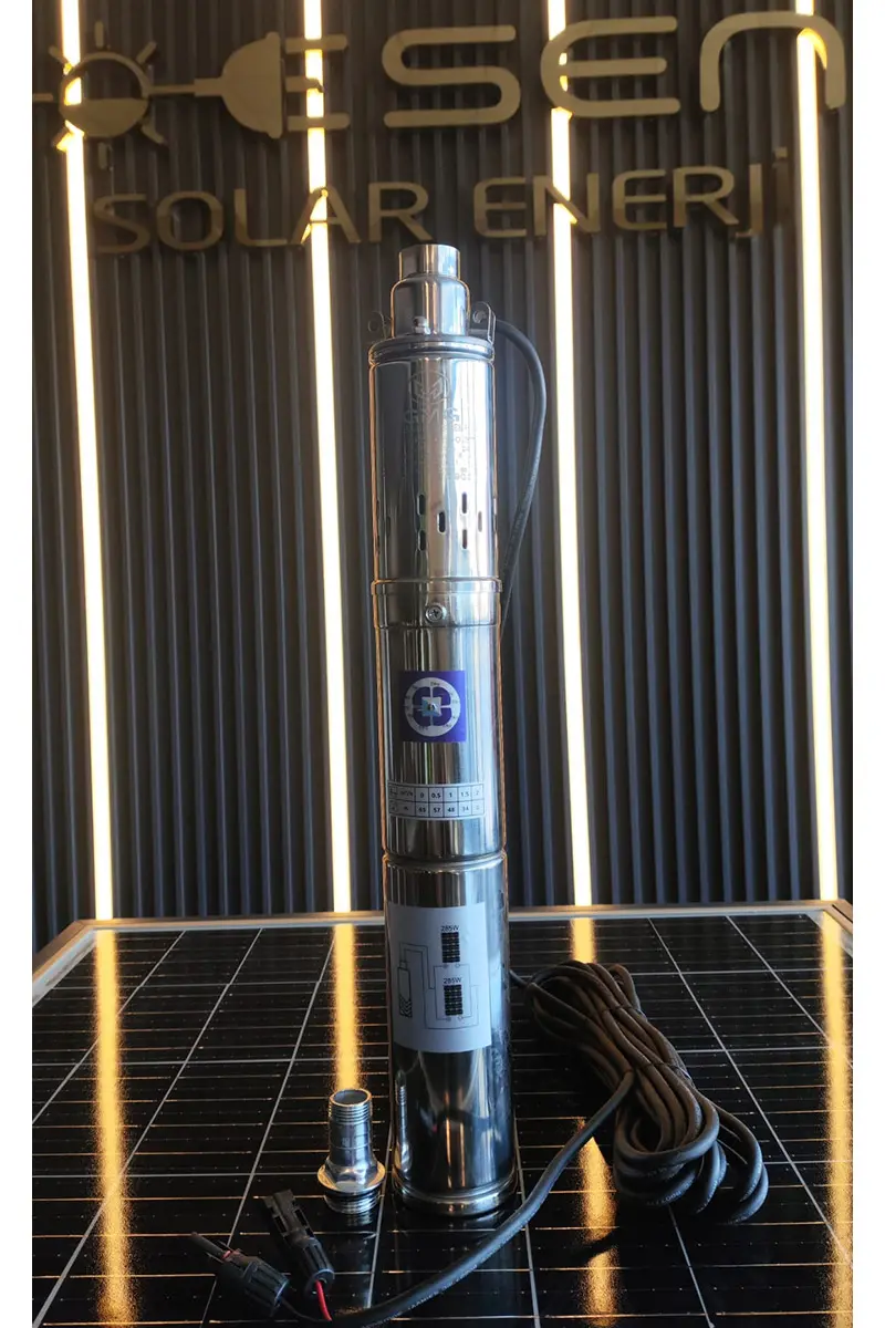 24 Volt 350 Watt 3 Inch Helezonlu Maks 60 Metre 2 Ton Serisi Dc Dalgıç Pompa