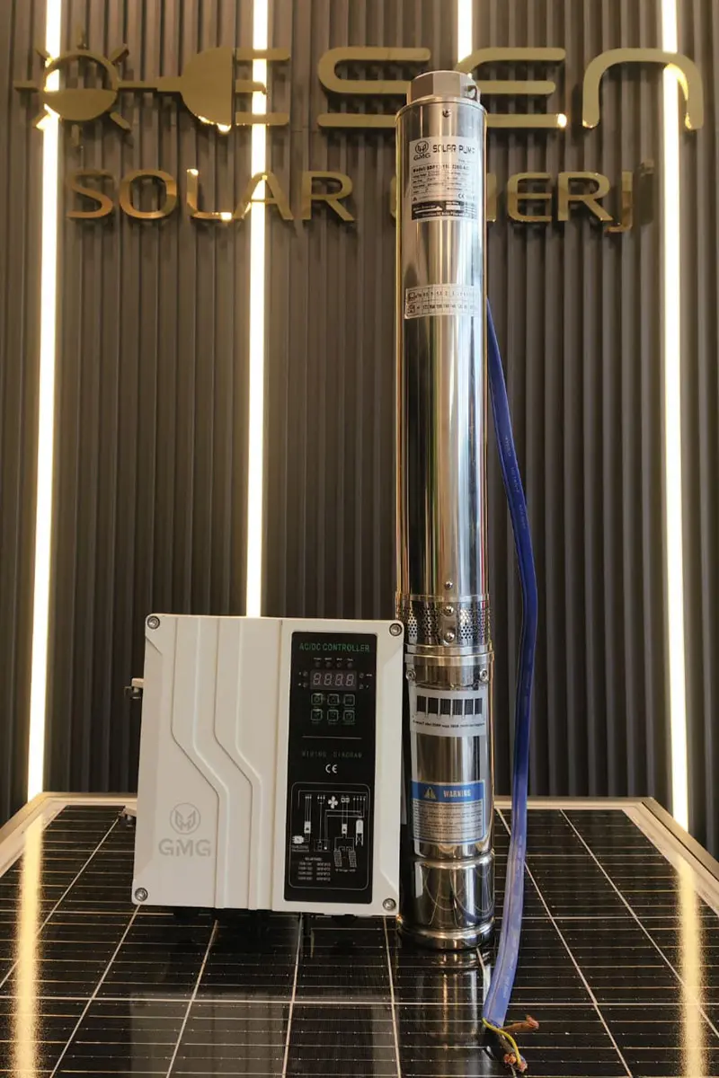 300 Volt 2200 Watt Maks 110 Metre 13 Ton Serisi 4 Inç Fanlı Sürücülü Ve Şebeke Destekli Su Bittiğinde Durma Özelliğine Sahip Şamandıralı Şebeke Destekli Dc Dalgıç Pompa-detail