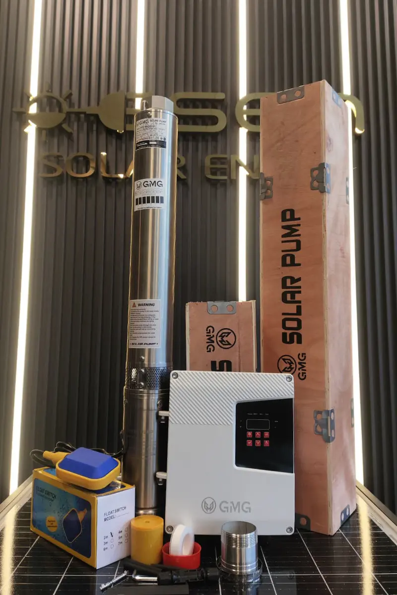 380 Volt 2500 Watt Maks 148 Metre 9 Ton Serisi 4 Inch Fanlı Sürücülü Ve Şebeke Destekli Su Bittiğinde Durma Özelliğine Sahip Şamandıralı Dc Dalgıç Pompa