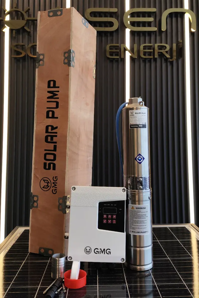 60 Volt 750 Watt Maks 56 Metre 6 Ton Serisi 4 Inch Fanlı Ve Sürücülü Su Bittiğinde Durma Özelliğine Sahip Dc Dalgıç Pompa