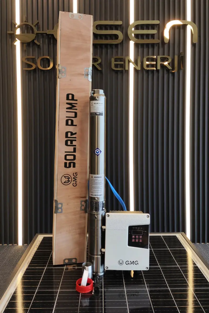 60 Volt 750 Watt Maks 95 Metre 4 Ton Serisi 3 Inch Fanlı Sürücülü Su Bittiğinde Otomatik Durma Özelliğine Sahip Dc Dalgıç Pompa