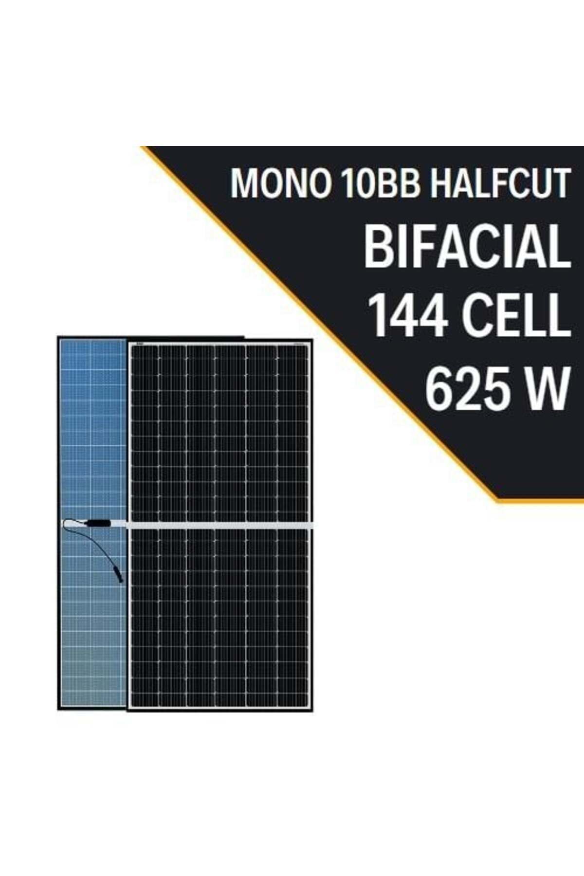 625w 10bb Bıfacıal Half Cut Monokrıstal Güneş Paneli