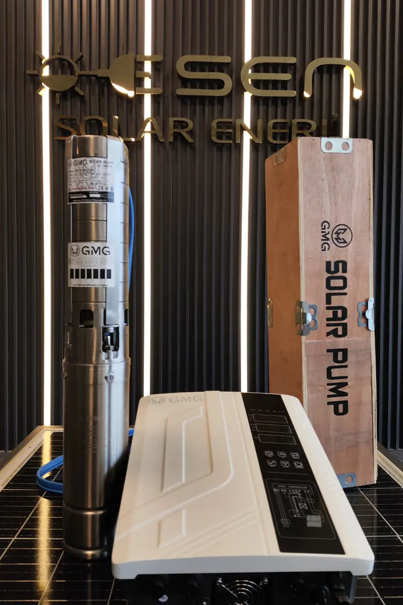 80 - 400 Volt 2500 Watt Maks 68 Metre 19 Ton Serisi 4 Inch Çelik Fanlı Çelik Gövde Sürücülü Ve Şebeke Ile Tam Hibrit Çalışabilen Su Bittiğinde Otomatik Durma Özeliğine Sahip Şamandıralı Dalgıç Pompa