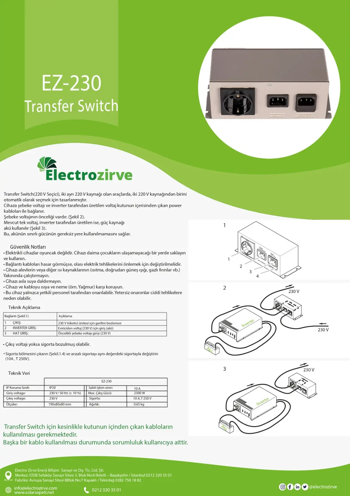 Electrozirve 10a Transfer Switch-detail