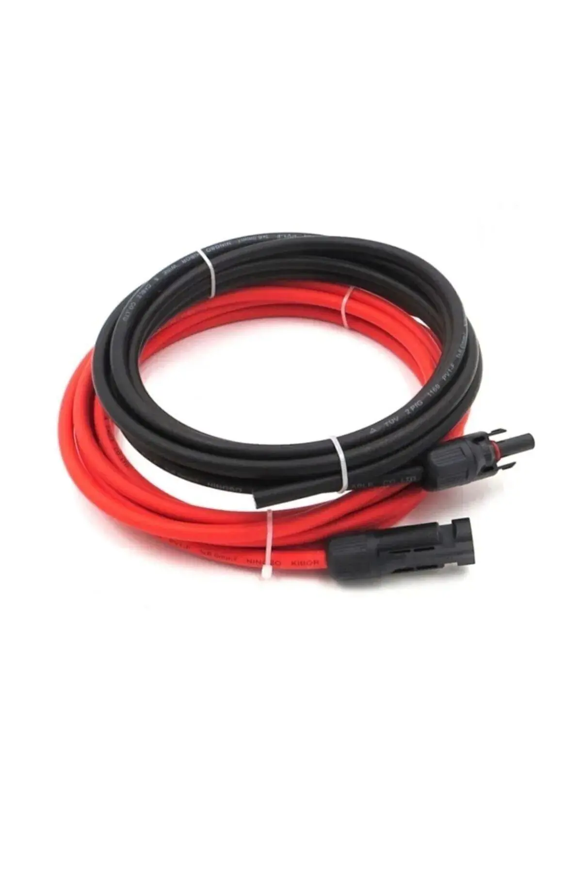 Mc4 Soketli (10m 10m) 20 Metre 6mm Güneş Paneli Hazır Solar Kablo Siyah Kırmızı-detail