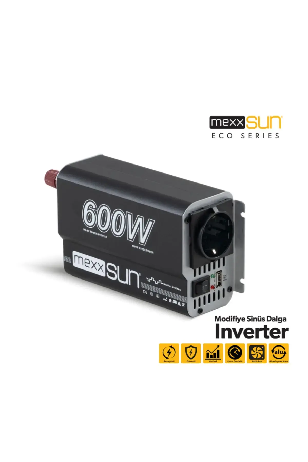 MEXXSUN Modifiye Sinüs 12v 600w Inverter Invertör MX-NV60012MD3