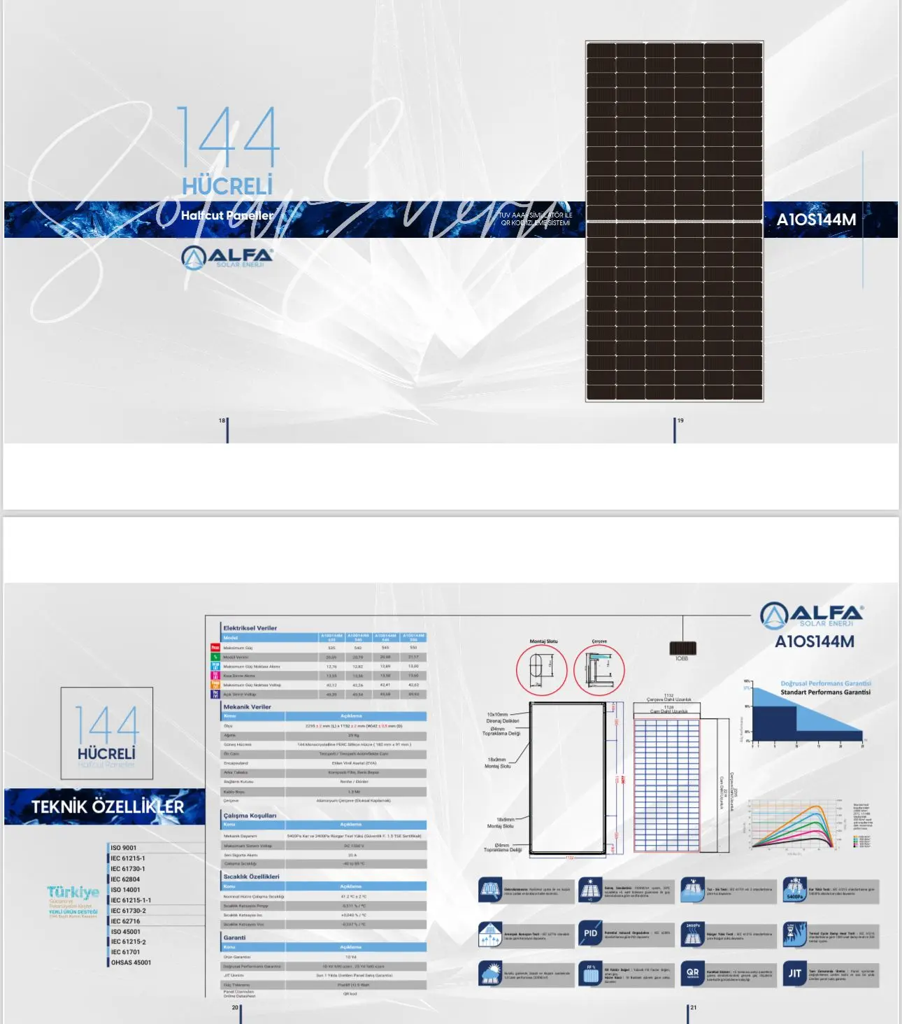 550 W GÜNEŞ PANELİ ALF SOLAR  HALFCUT MONO KRİSTAL GÜNEŞ PANELİ 12 YIL PERFORMANS GARANTİLİ ( ÇİFT YÖNLÜ)