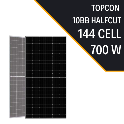 Topcon Bıfacıal 700w 10bb Half Cut Güneş Paneli