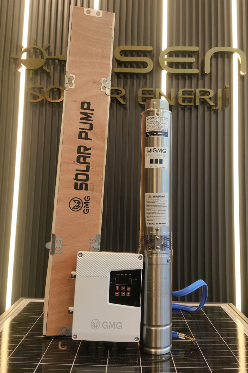 110 Volt 1600 Watt Maks 85 Metre 9 Ton Serisi 3 Inch Fanlı Sürücülü Su Bittiğinde Otomatik Durma Özelliğine Sahip Dc Dalgıç Pompa