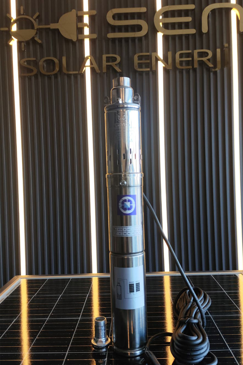 48 Volt 750 Watt 3 Inch Helezonlu Maks 90 Metre 2.2 Ton Serisi Dc Dalgıç Pompa