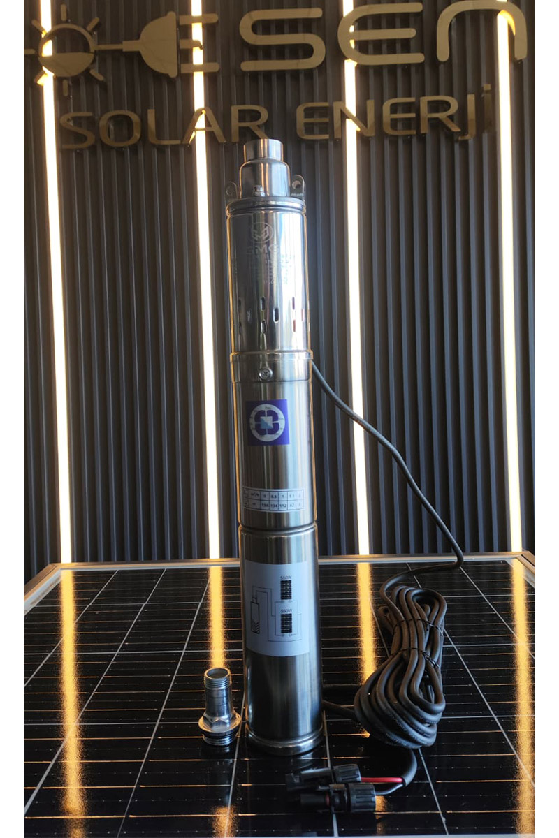 72 Volt 900 Watt 3 Inch Helezonlu Maks 140 Metre 2.2 Ton Serisi Dc Dalgıç Pompa