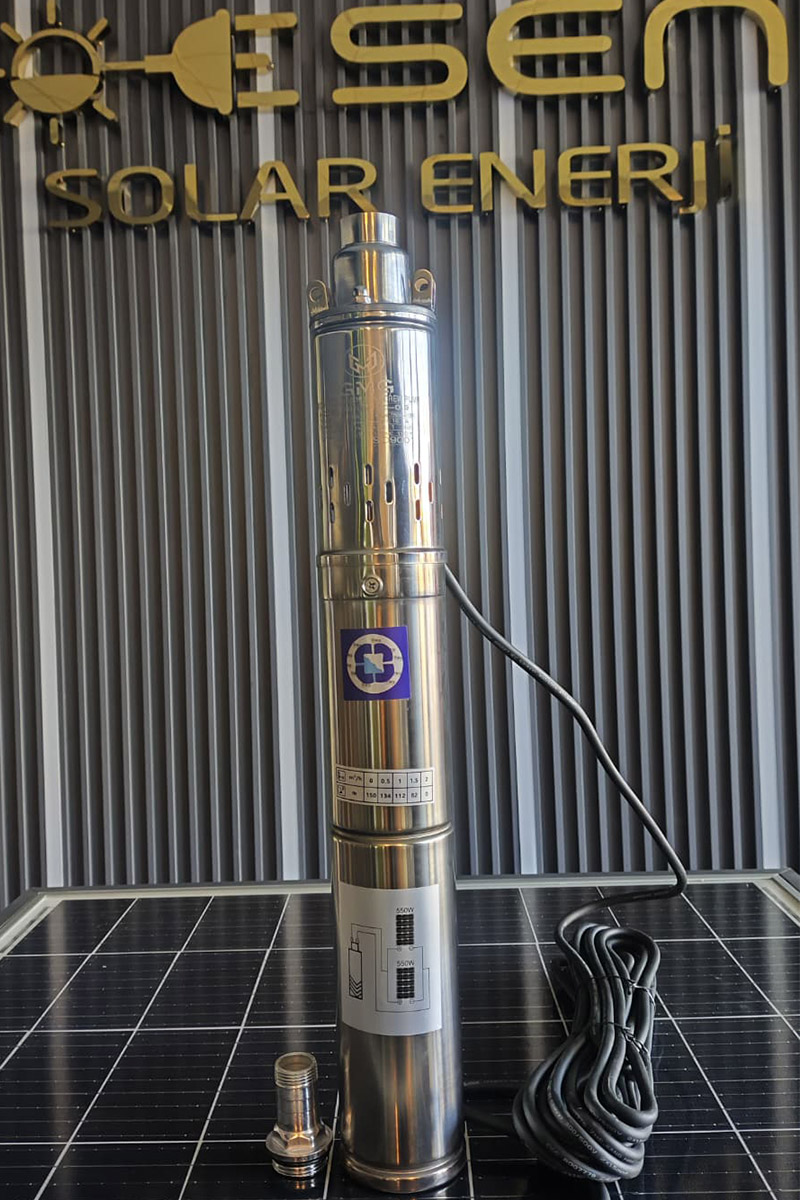 72 Volt 900 Watt 3 Inç Helezonlu Maks 140 Metre 2.2 Ton Serisi Dc Dalgıç Pompa