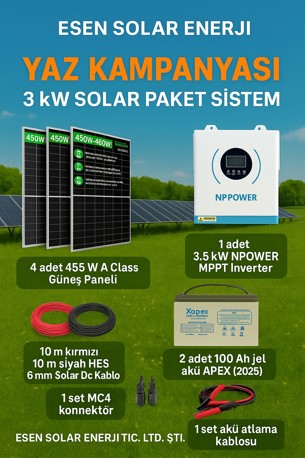 3kw Solar Sistem Paketi